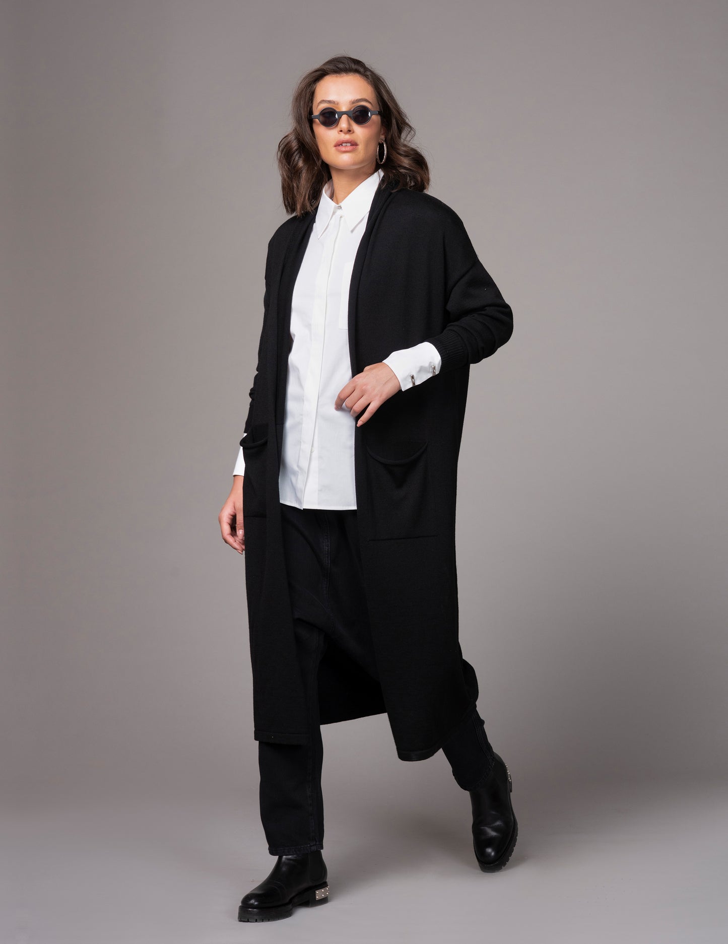 LONGLINE WOOL CARDIGAN