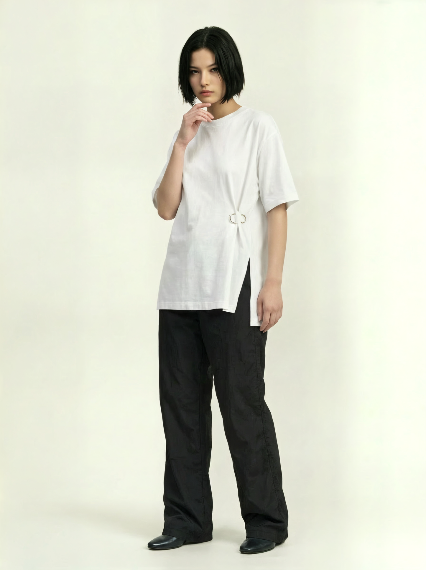 WHITE PIERCING SHIRT