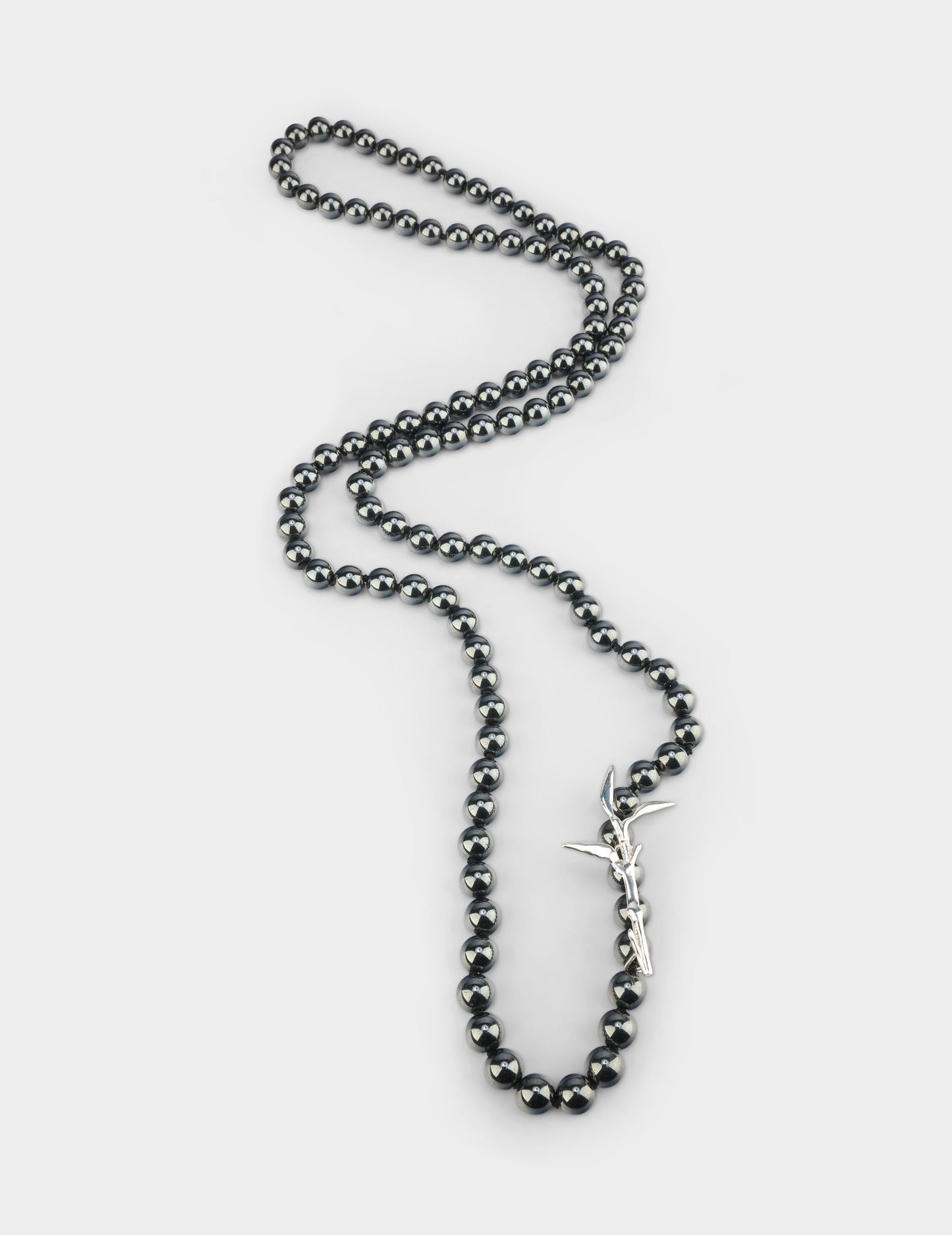 HEMATITE BEADED NECKLACE
