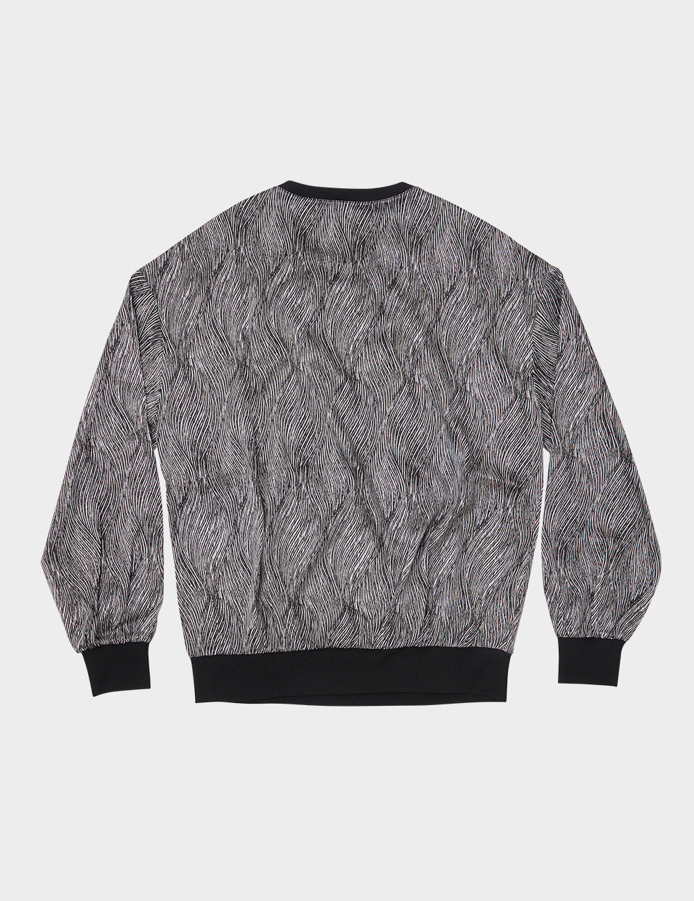 WAVY PRINT SILK SWEATSHIRT