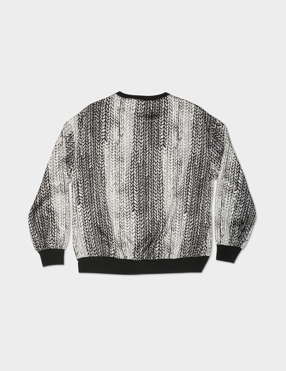 KNITTED PRINT SILK SWEATSHIRT