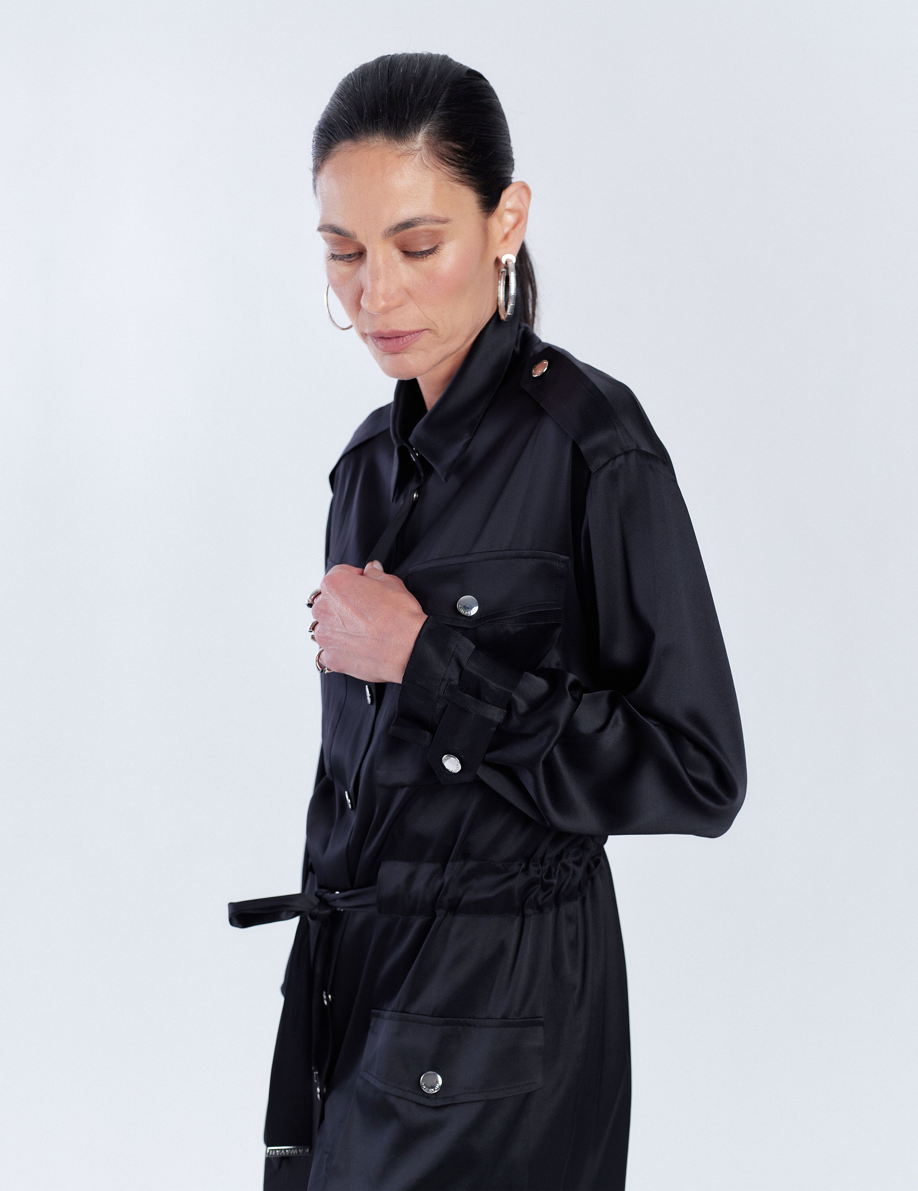 SATIN SILK SAFARI JACKET – KAWAYAN