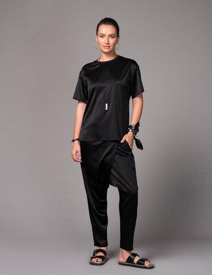 SATIN SILK T-SHIRT