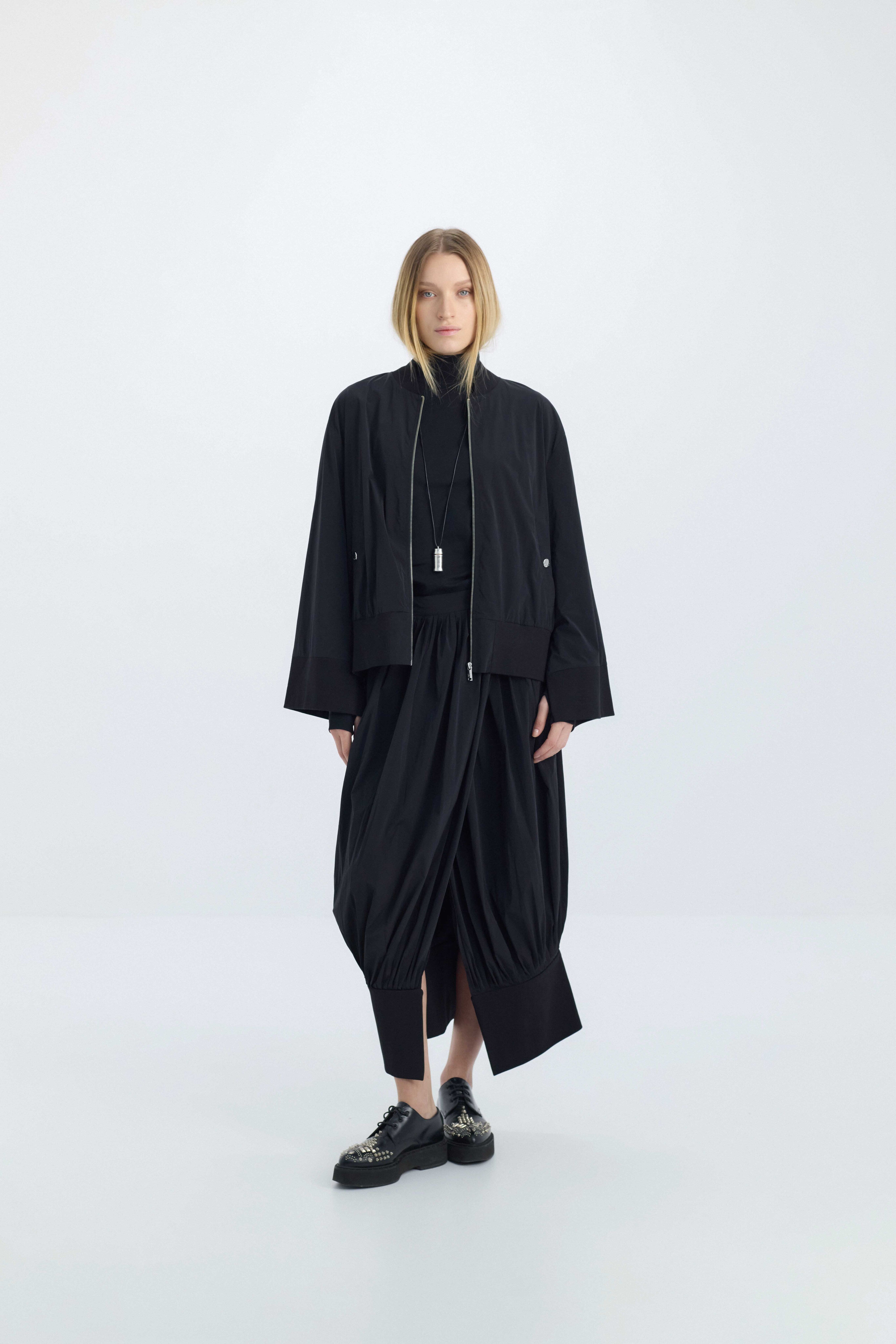 kaoyorinakami panel blouson ivory×navy L In the Navy
