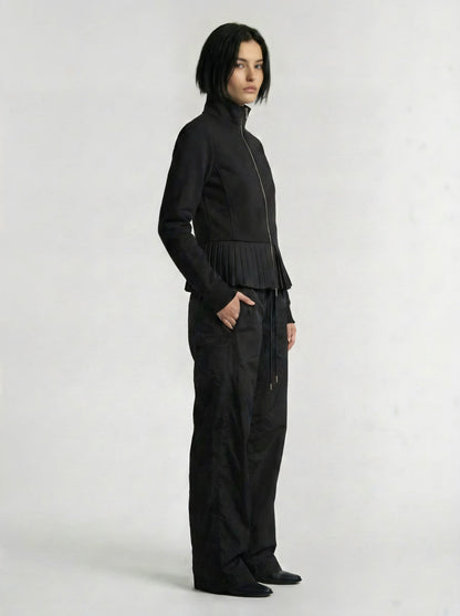 PLEATED NYLON JACKET