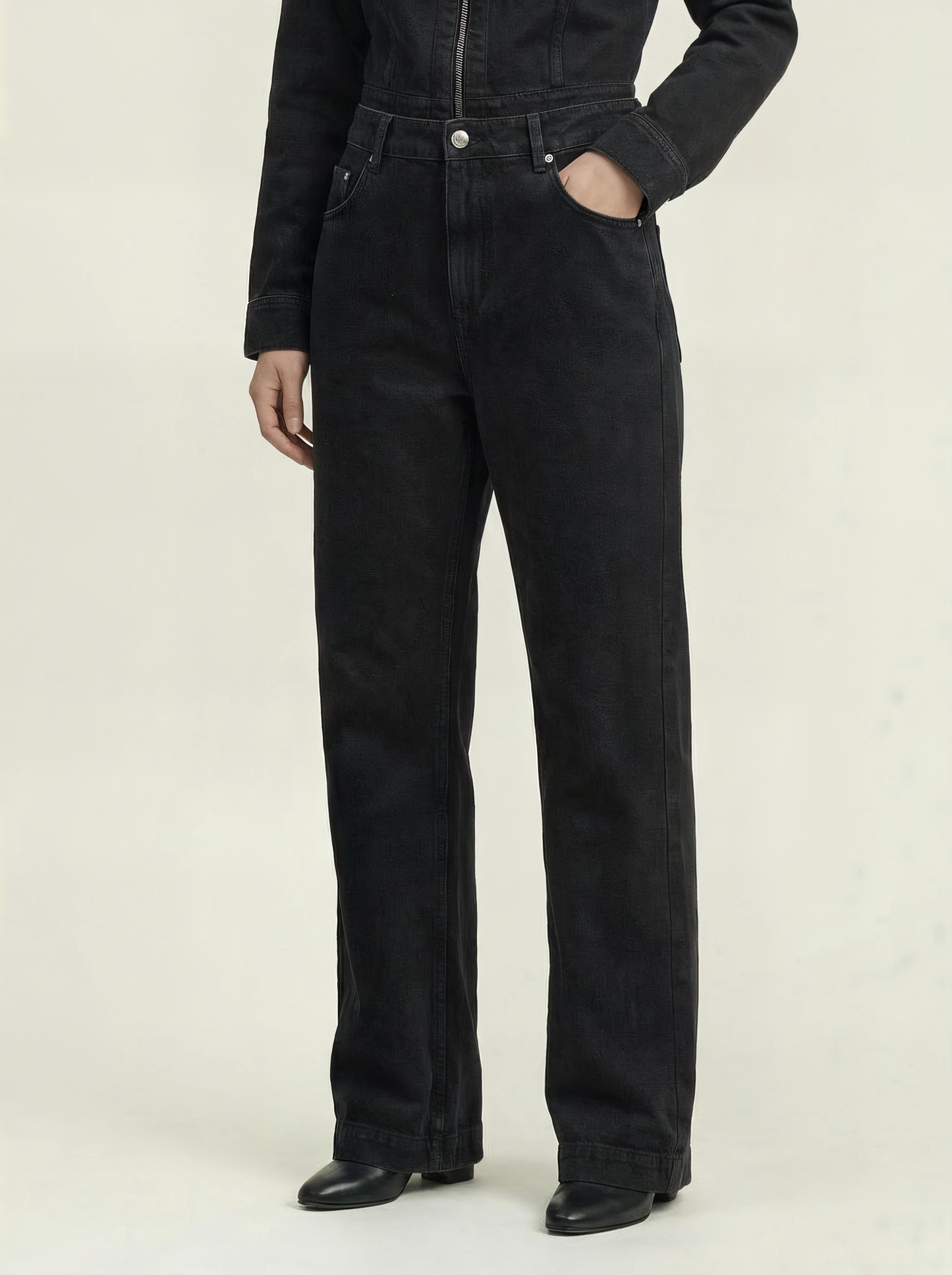 BACK BUTTON DENIM