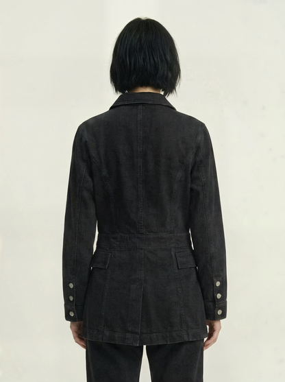ZIPPED DENIM JACKET