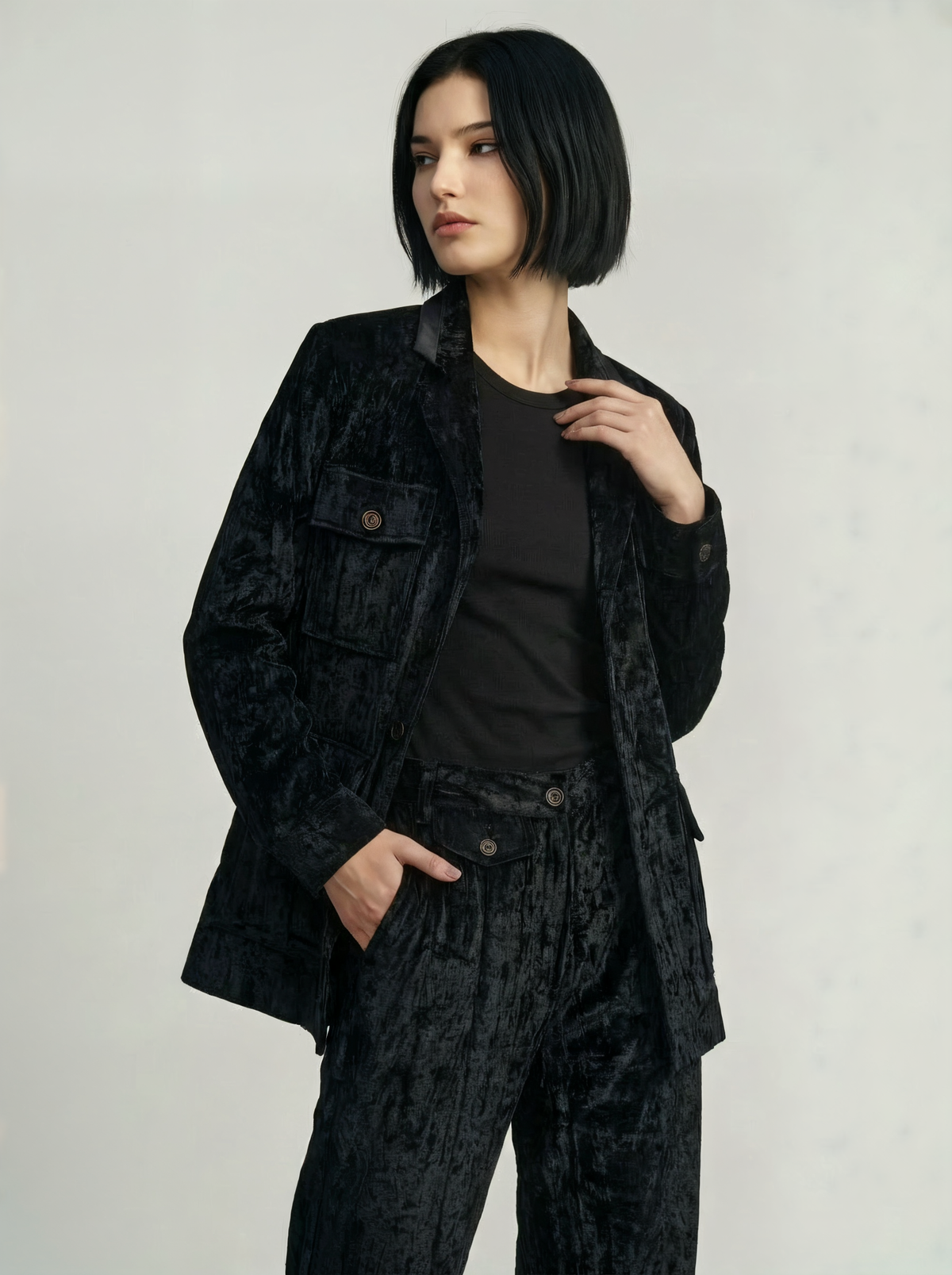VELVET SAFARI JACKET