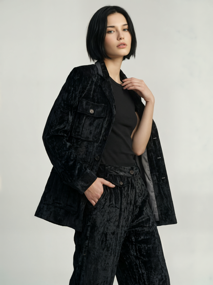 VELVET SAFARI JACKET