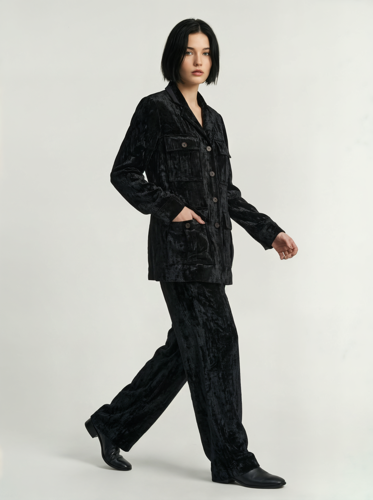VELVET SAFARI JACKET