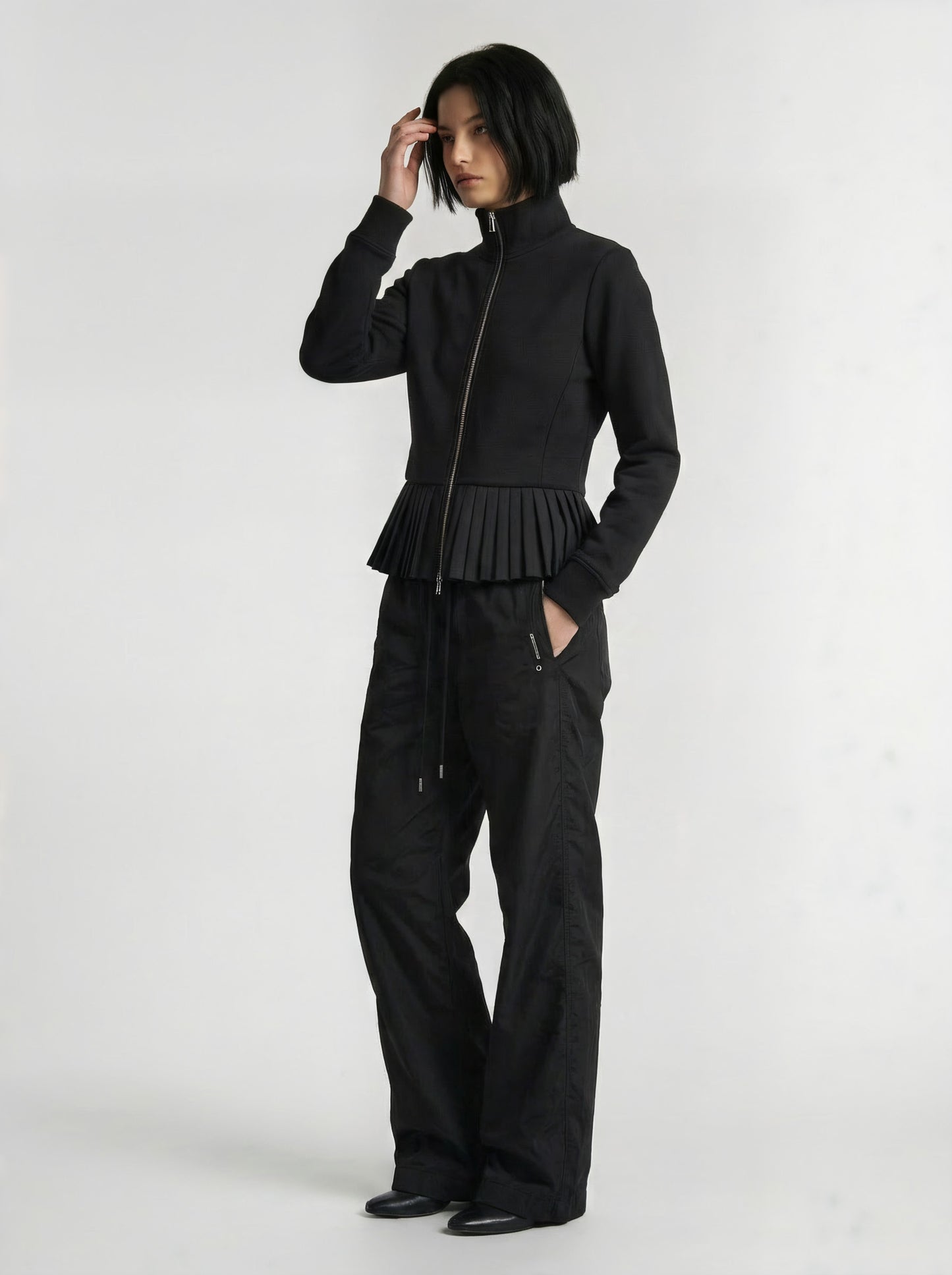 PLEATED NYLON JACKET